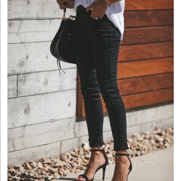 NWT Kan Can High Rise Black Basic Skinny Jeans Pants Bottom - Picture 2 of 8